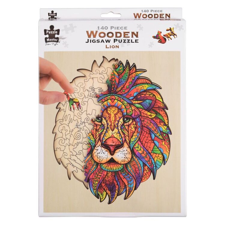 Puzzle Master Lion Wooden Puzzle 140 Pieces Multicoloured