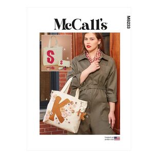 McCall's Sewing Pattern M8233 Tote, Zipper Case & Key Ring One Size