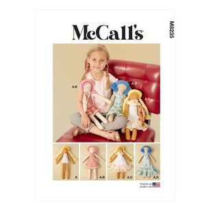McCall's Sewing Pattern M8235 18'' Cloth Dolls One Size