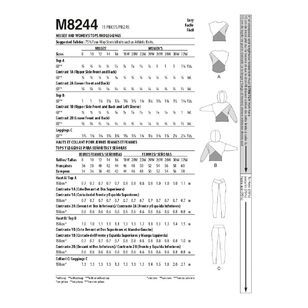 McCall's Sewing Pattern M8244 Misses' & Women's Tops & Leggings