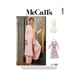 McCall's Sewing Pattern M8245 Misses' Romper, Jumpsuit, Robe & Sash X Small - XX Large