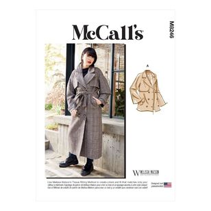 McCall's Sewing Pattern M8246 Misses' Jacket, Coat & Belt