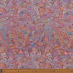 Warlukurlangu Ngapa Jukurrpa (Water Dreaming) Lynette Nangala Singleton Printed 135 cm Rayon Fabric Multicoloured 135 cm