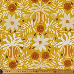 Jocelyn Proust Wattle 150 cm Cotton Canvas Fabric Mustard 150 cm