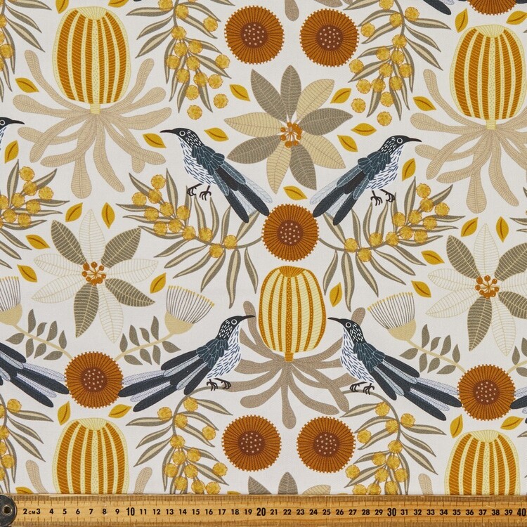 Jocelyn Proust Wattlebird 150 cm Cotton Canvas Fabric