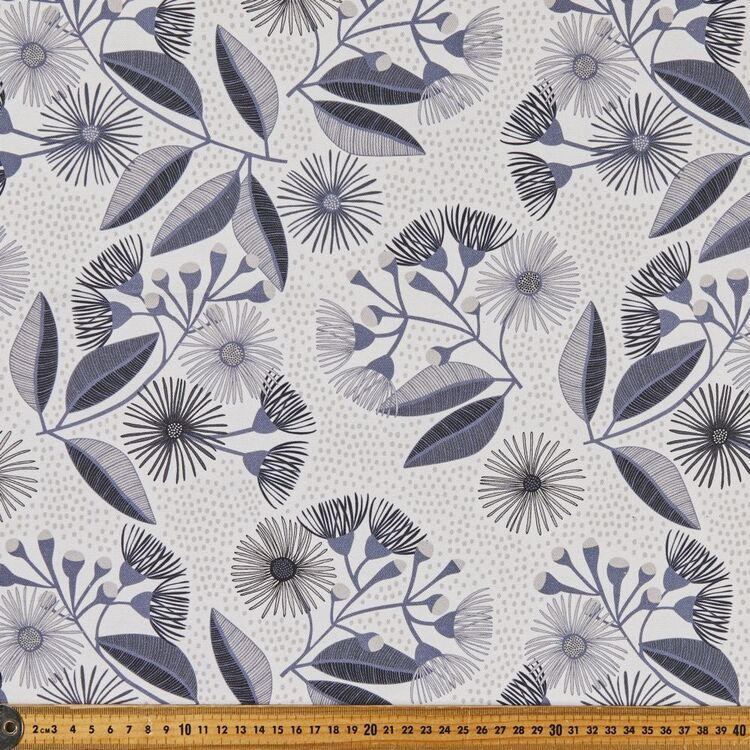 Jocelyn Proust Eucalyptus Blossom 150 cm Cotton Canvas Fabric Natural 150 cm
