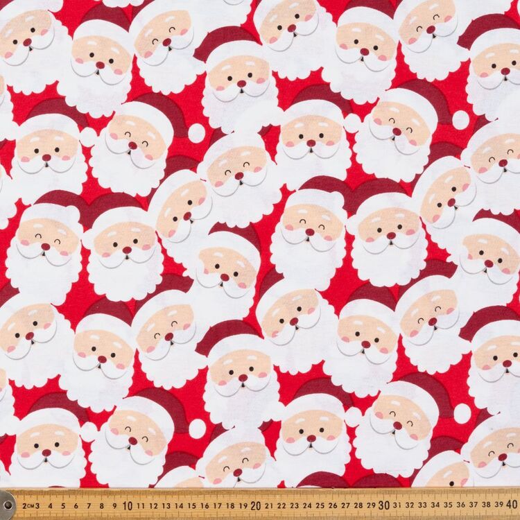 Santa Heads 120 cm Multipurpose Cotton Fabric