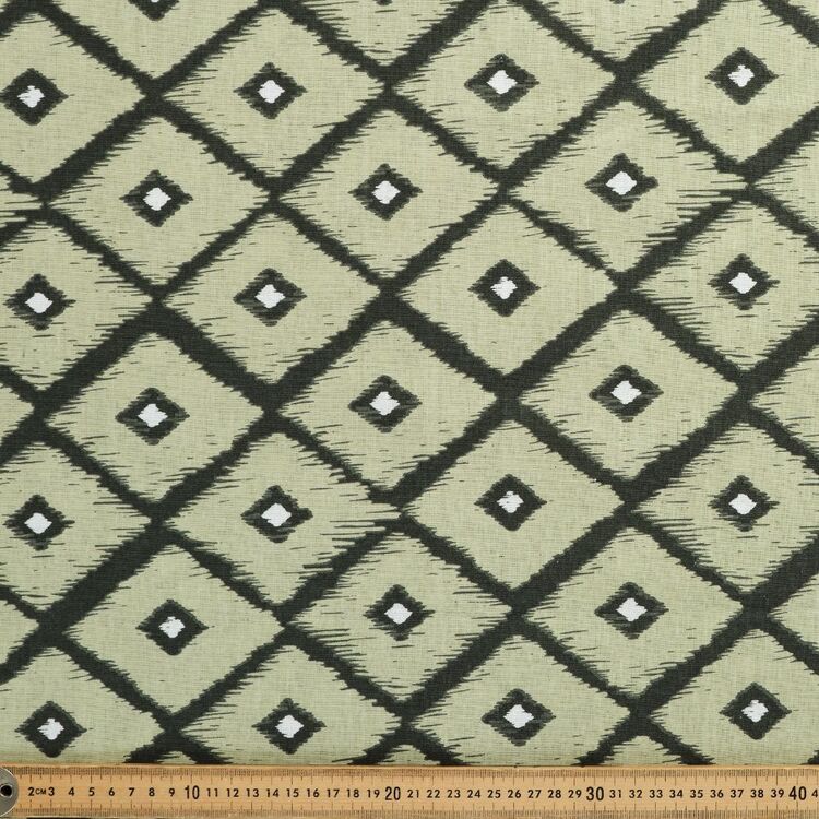 Ikat Geometric 120 cm Multipurpose Cotton Fabric