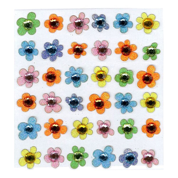 American Crafts Baby Flower Gem Stickers