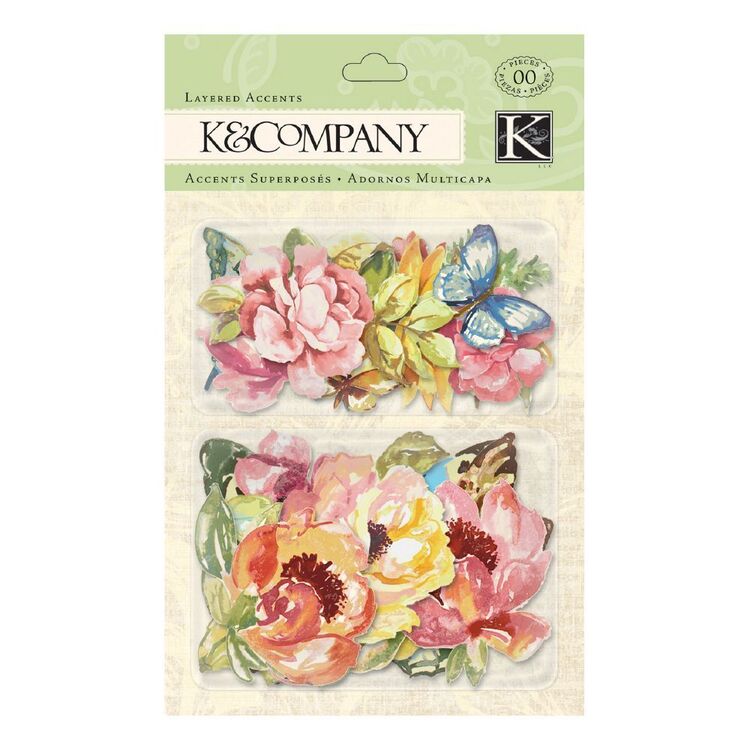 American Crafts Bouquet Layered Accent Stickers Multicoloured