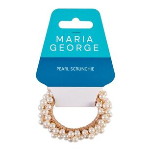 Maria George Pearl Scrunchie Cream