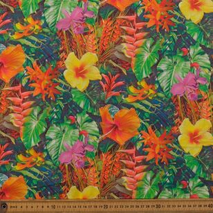 Tropical Printed 135 cm Rayon Fabric Multicoloured 135 cm