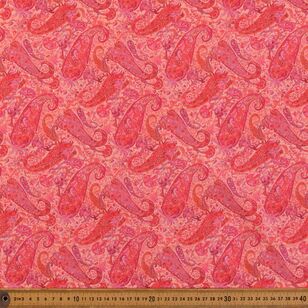 Paisley Printed 135 cm Rayon Fabric Coral 135 cm