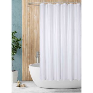 White Home White Oxford Shower Curtain White