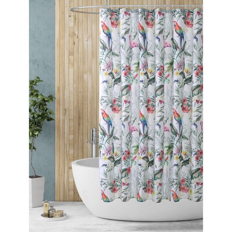White Home Evie Shower Curtain Multicoloured
