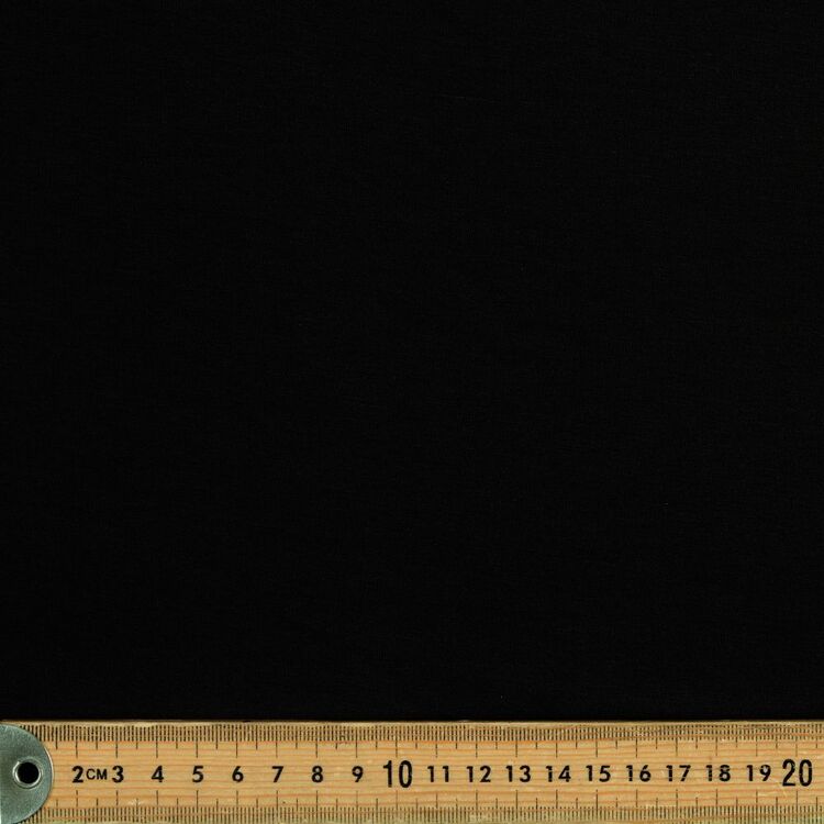 Plain 148 cm EcoVero Viscose Elastane Jersey Fabric Black 148 cm
