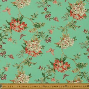 Blossom Printed 138 cm Torino Luxe Crepe Fabric Green 138 cm