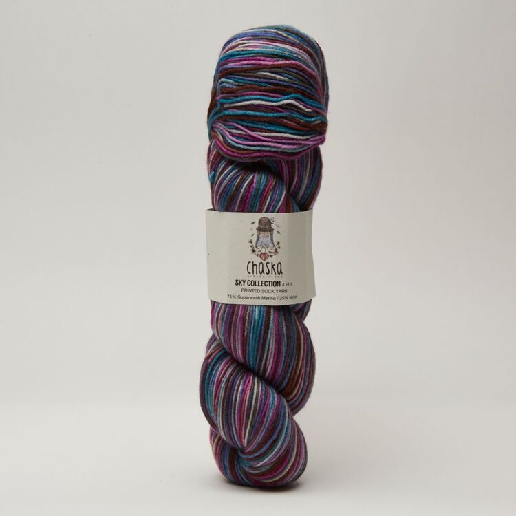 Chaska Sky 4 Ply Printed Sock Yarn