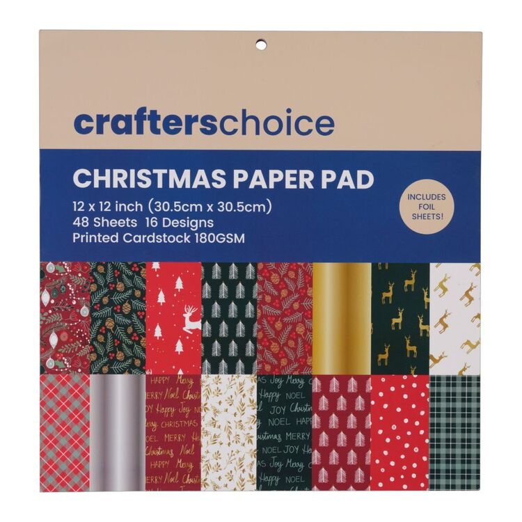 Crafter's Choice Christmas Foil 12 x 12 in Paper Pad