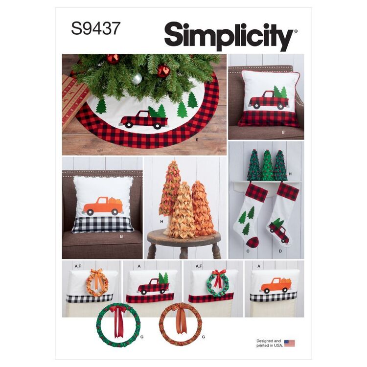 Simplicity Sewing Pattern S9437 Holiday Decorating