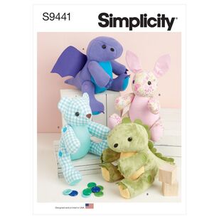Simplicity Sewing Pattern S9441 13'' Plushies One Size