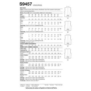 Simplicity Sewing Pattern S9457 Men's Vests