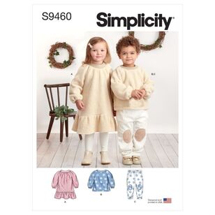 Simplicity Sewing Pattern S9460 Toddlers' & Children's Dress, Top & Pants 1 / 2 - 8