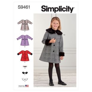 Simplicity Sewing Pattern S9461 Children's Coat 3 - 8