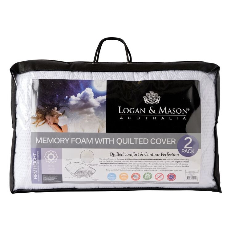 Logan & Mason Memory Foam Pillows 2 Pack