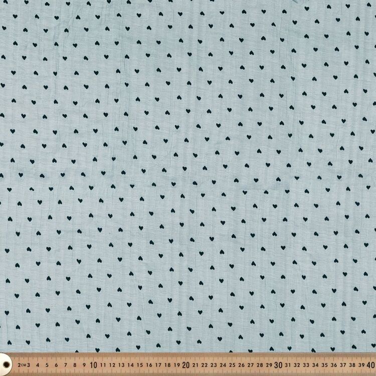 Heart Printed 130 cm Amalfi Shirring Chiffon Fabric