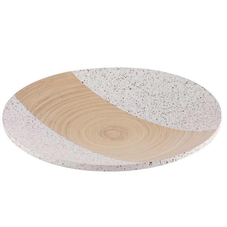 Culinary Co Terrazzo Bamboo Platter White 35 cm