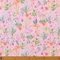 Garden Printed 112 cm Organic Cotton Jersey Fabric Pink 112 cm