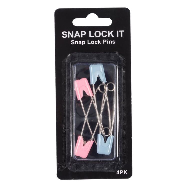 Snap Lock It Snap Lock Pins 4 Pack Pink & Blue