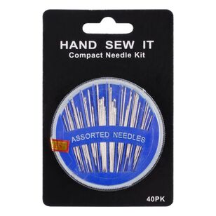 Hand Sew It Compact Assorted Needle Kit 40 Pack Blue 40 Pack