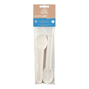 EcoSouLife Cutlery Spoon 10 Pack Natural