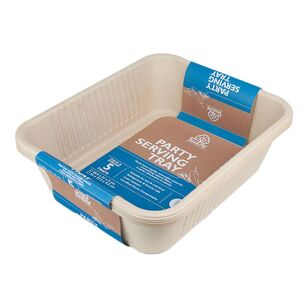 EcoSouLife Party Serving Tray 5 Pack White