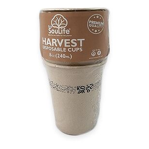 EcoSouLife Harvest Patterned Cups Natural & Black 30 mL