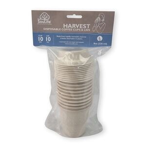EcoSouLife Harvest Coffe Cup 10 Pack Natural 236 mL