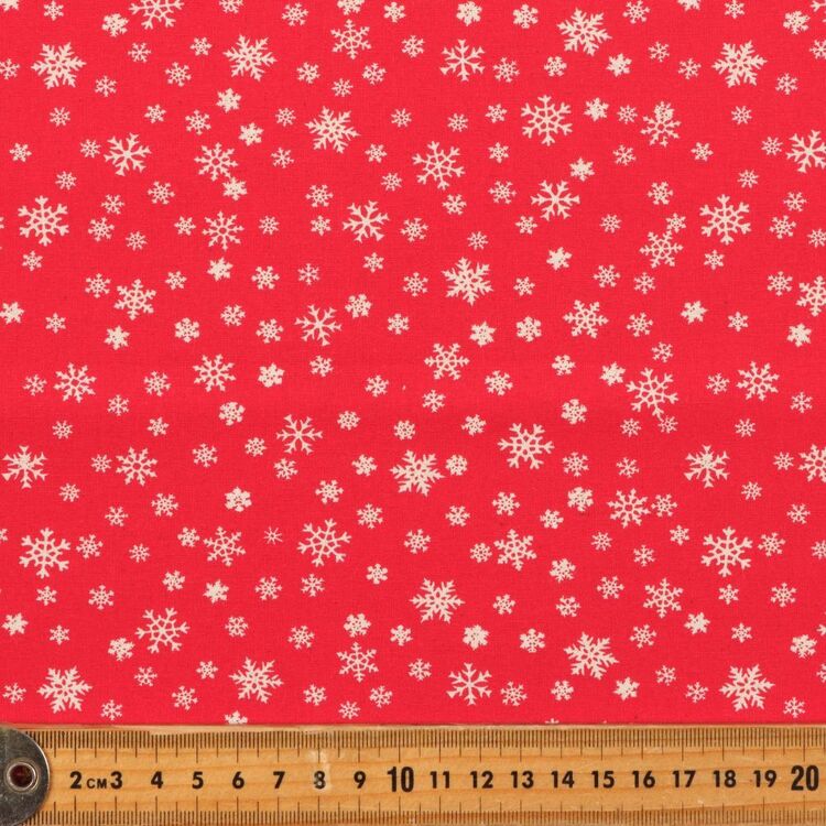 Scandi Christmas Mini Flakes Printed 112 cm Cotton Fabric