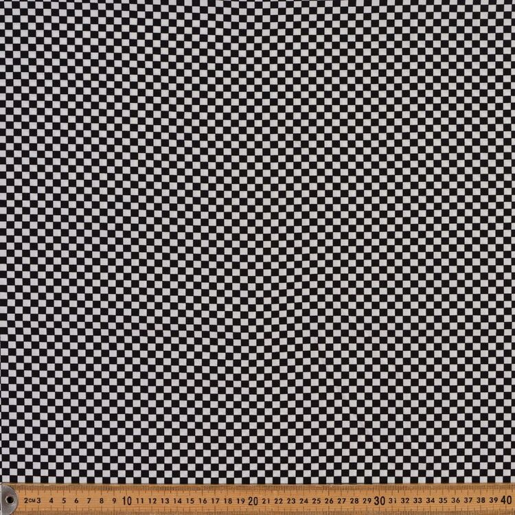 Monochromatic Small Check Printed 148 cm Georgette Shirting Fabric
