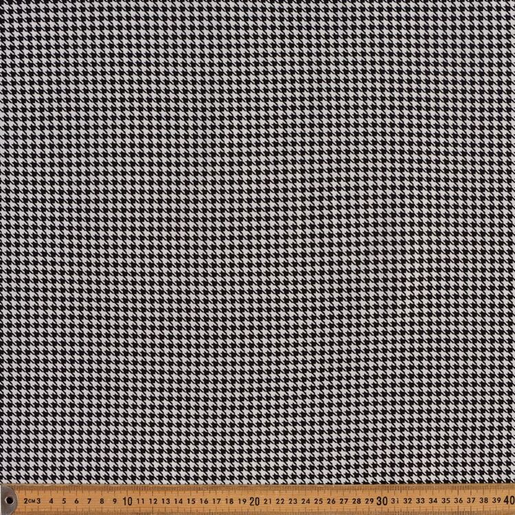 Monochromatic Houndstooth Printed 148 cm Georgette Shirting Fabric