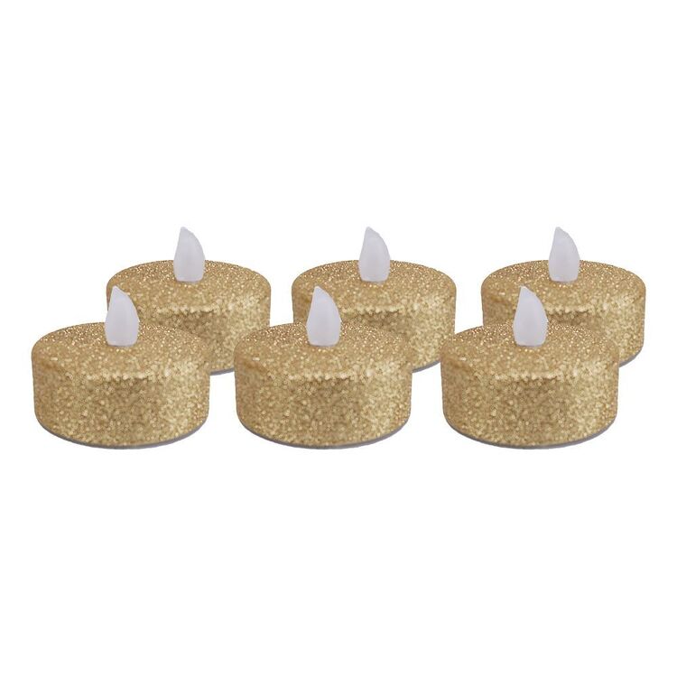 Jolly & Joy Tealight Glitter Light Candle Six Pack