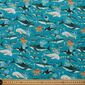 Katherine Quinn Sea Life Sea Mammals Printed 112 cm Cotton Fabric Blue 112 cm
