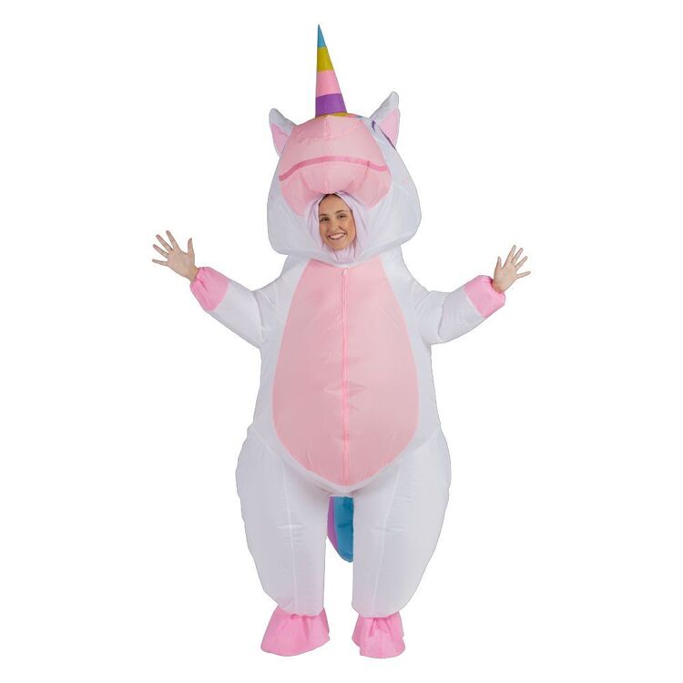 Spartys Inflatable Unicorn Adult Costume Multicoloured One Size