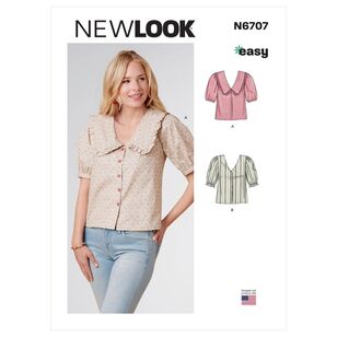 New Look Sewing Pattern N6707 Misses' Tops 4 - 16