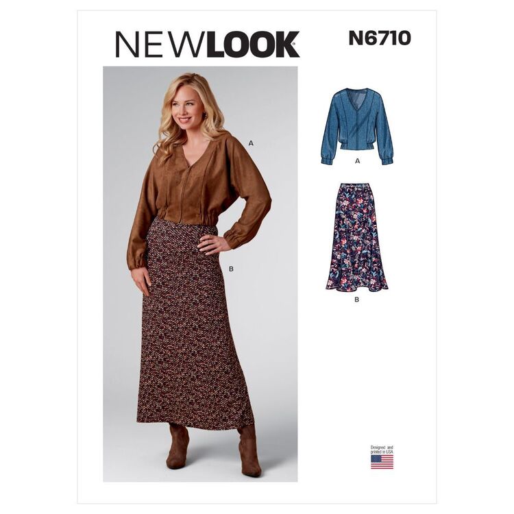 Pattern N6717 Tutorial New Look N6710 Misses' Jacket & Skirt Pattern