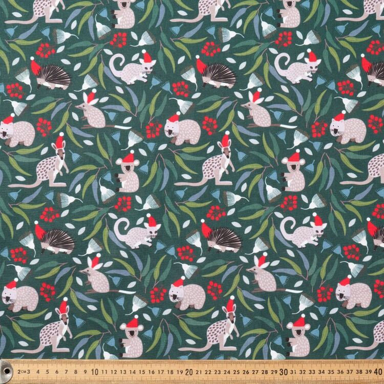 Jocelyn Proust Christmas Animals Printed 112 cm Cotton Fabric