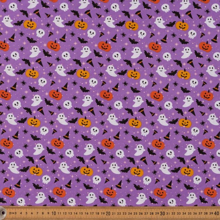 Halloween Ghost Mix Printed 112 cm Cotton Fabric