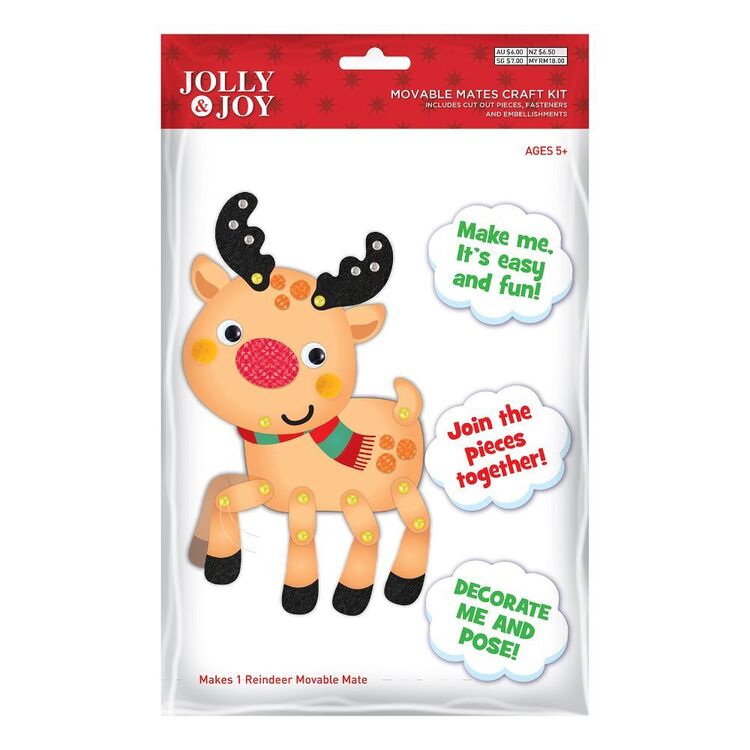 Jolly & Joy Reindeer Movable Mates Craft Kit