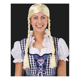 Spartys Oktoberfest Bavarian Plaited Wig Blonde